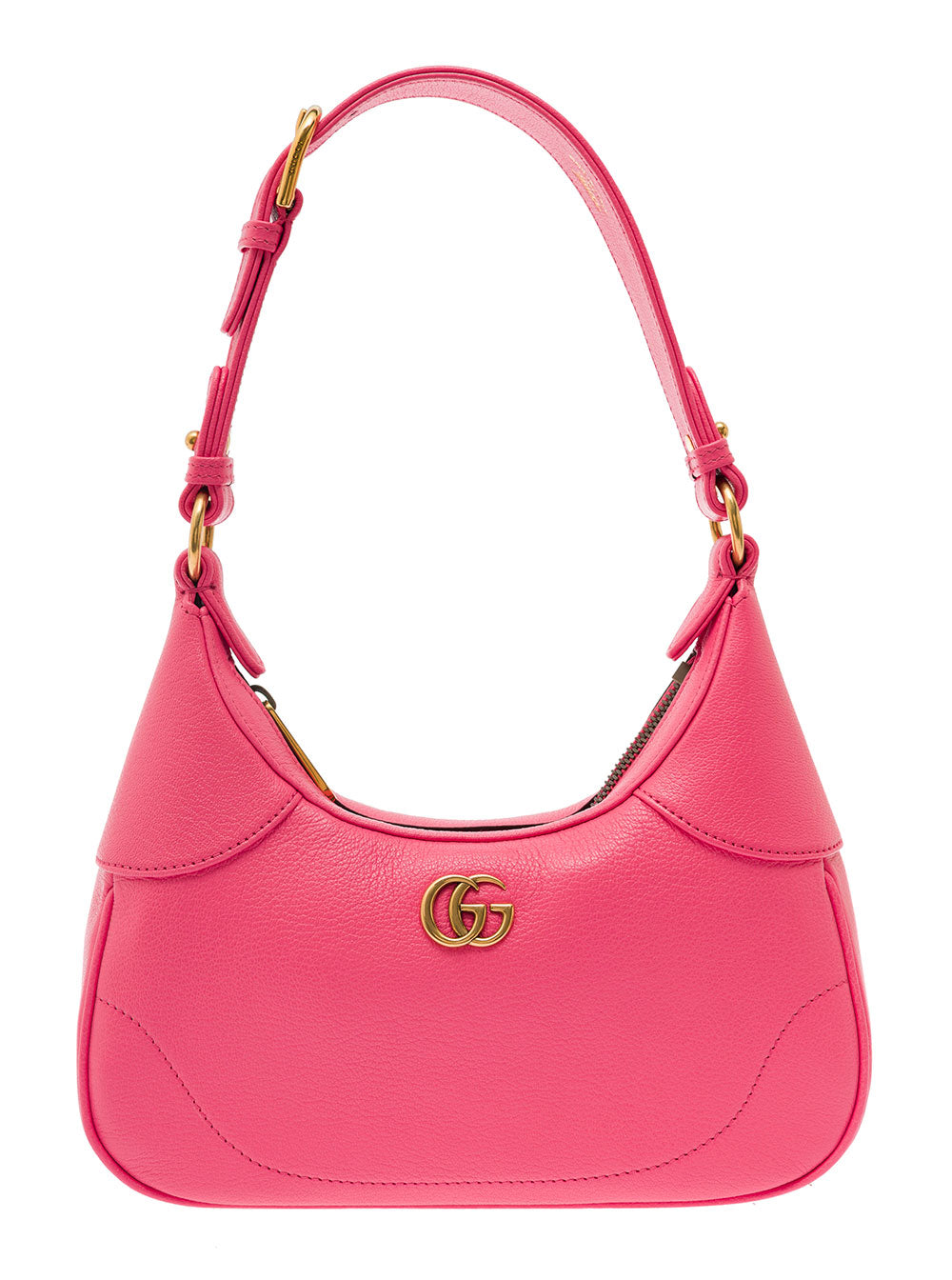 Gucci Women Small Pink Aphrodite Shoulder Bag In Leather Woman