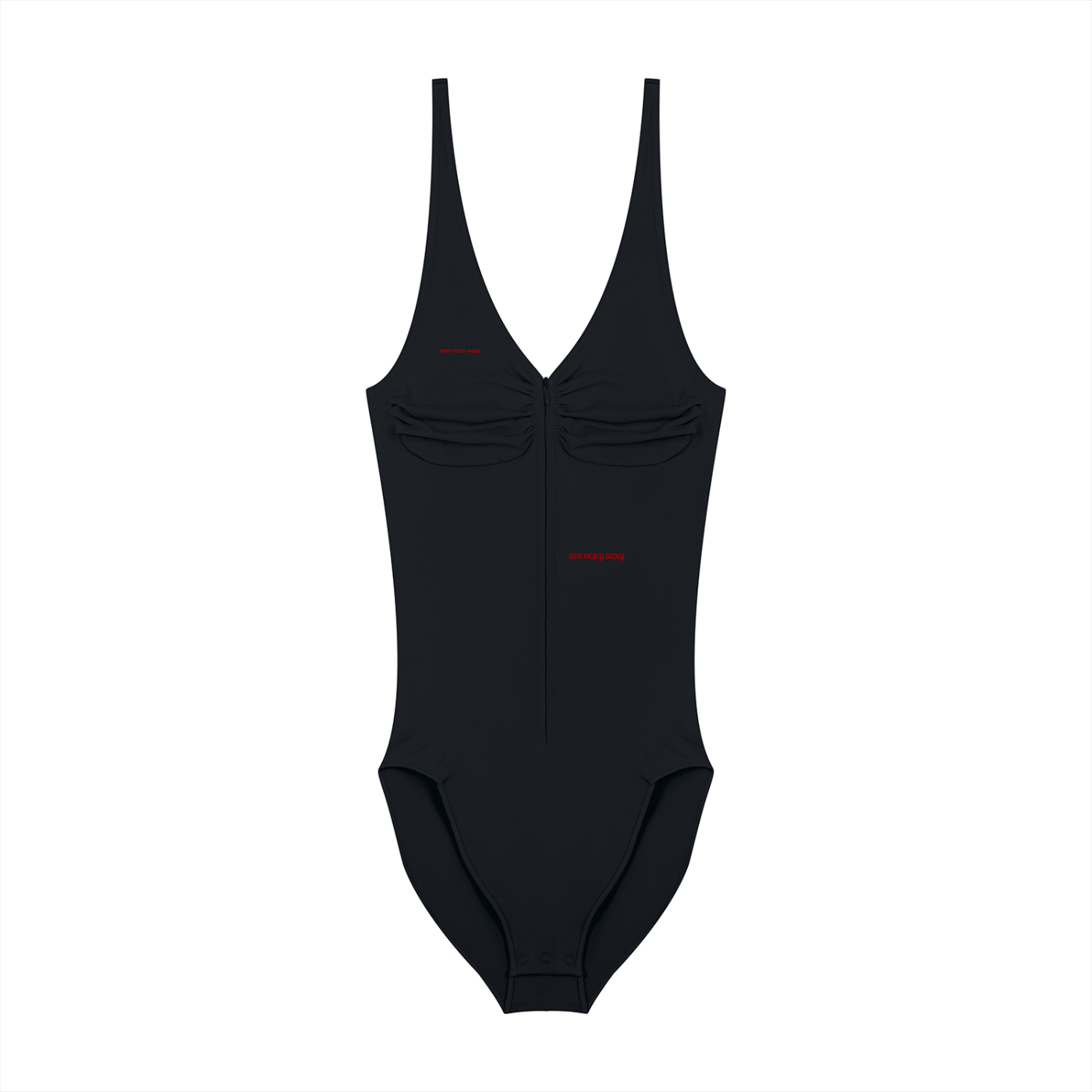 Women’s Full-Zip Ruched Bodysuit