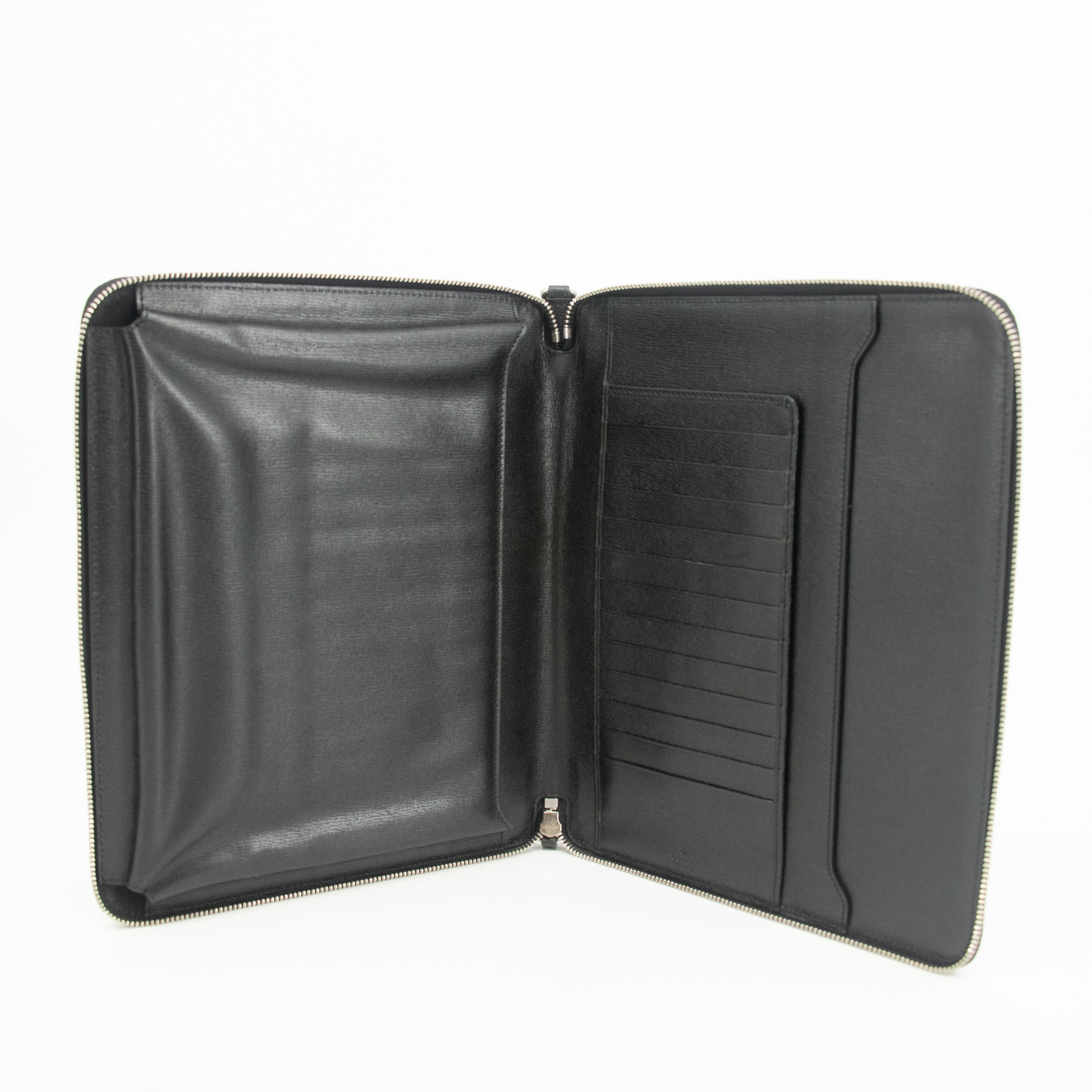 Gucci Black Leather Zip Around Clutch Bag  #2574