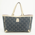Gucci Canvas Abbey Insignia Blue Tote Bag  #2577