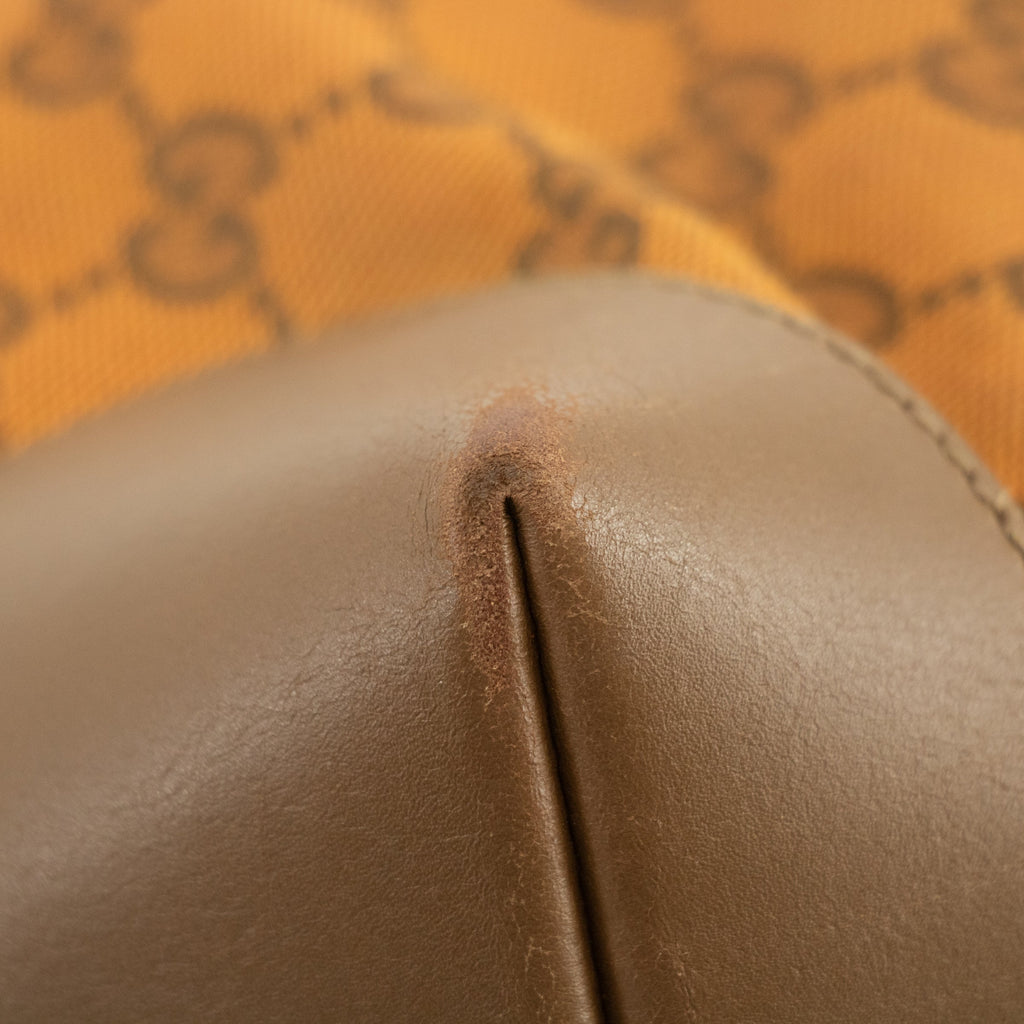 Gucci GG Canvas Orange x Brown Tote Bag  #2578