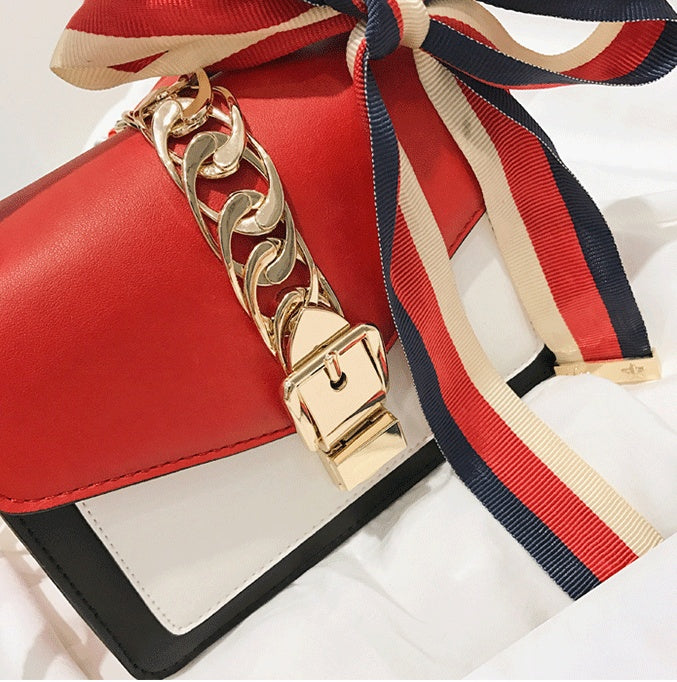 Fashion chain lock bag See size chart under “more details”