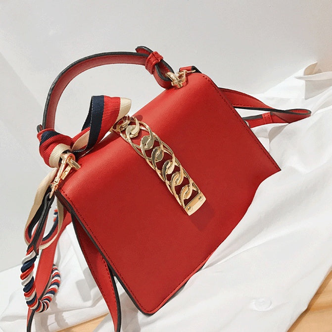 Fashion chain lock bag See size chart under “more details”