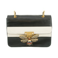 Gucci Black x Ivory Queen Margaret Leather Shoulder Bag #4622