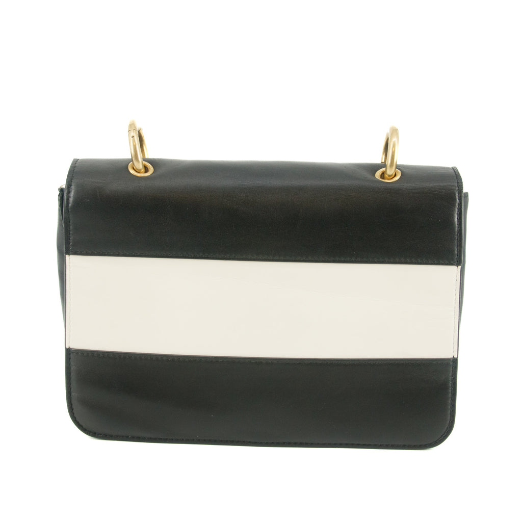 Gucci Black x Ivory Queen Margaret Leather Shoulder Bag #4622