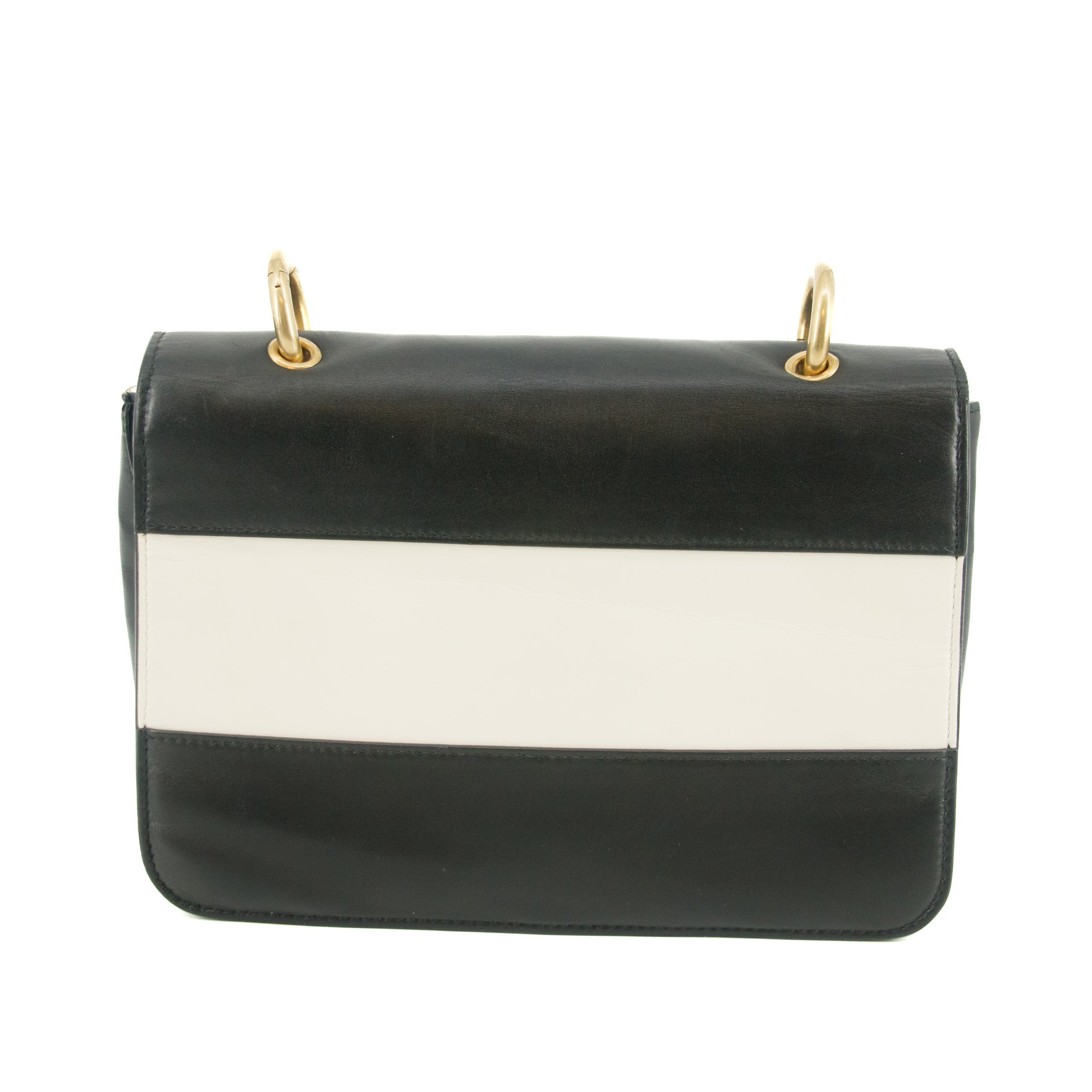 Gucci Black x Ivory Queen Margaret Leather Shoulder Bag #4622