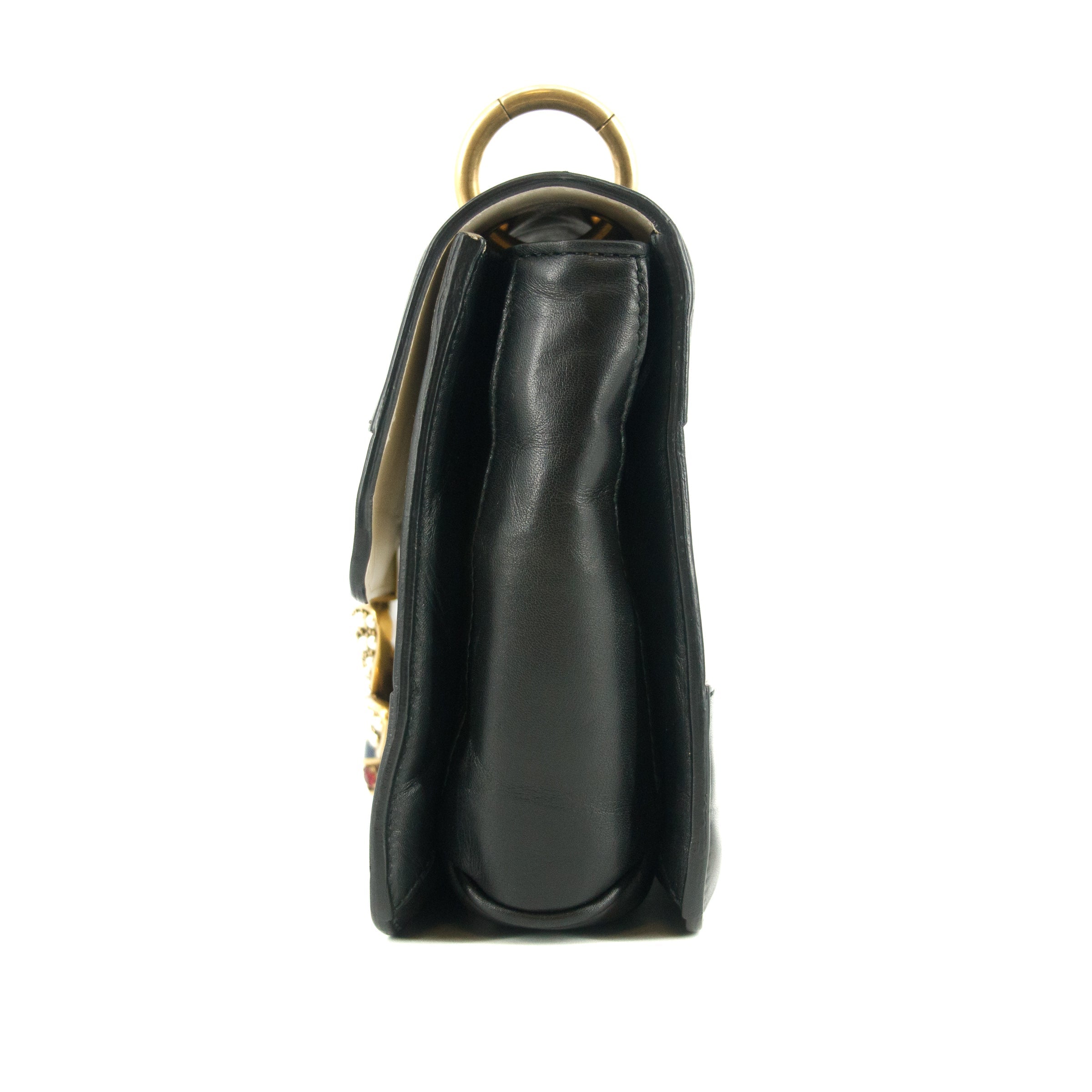 Gucci Black x Ivory Queen Margaret Leather Shoulder Bag #4622