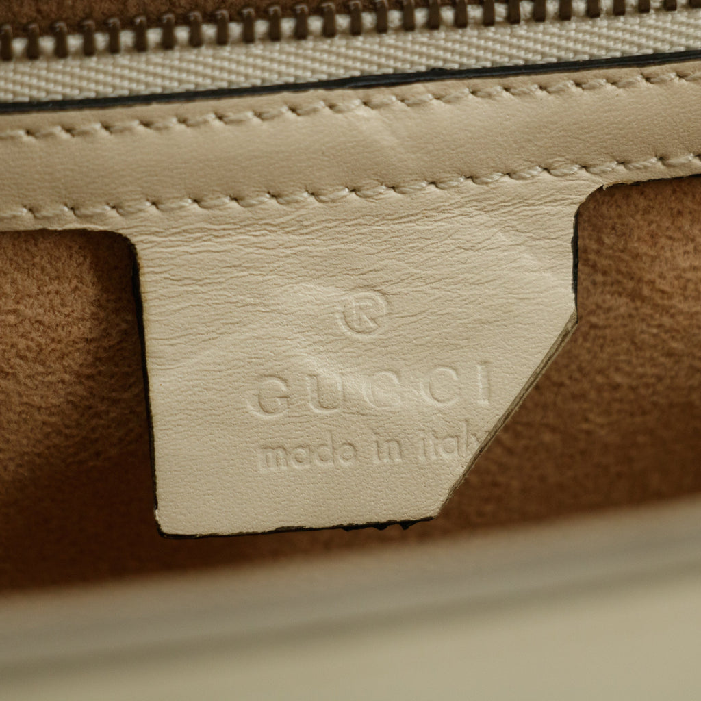 Gucci Black x Ivory Queen Margaret Leather Shoulder Bag #4622