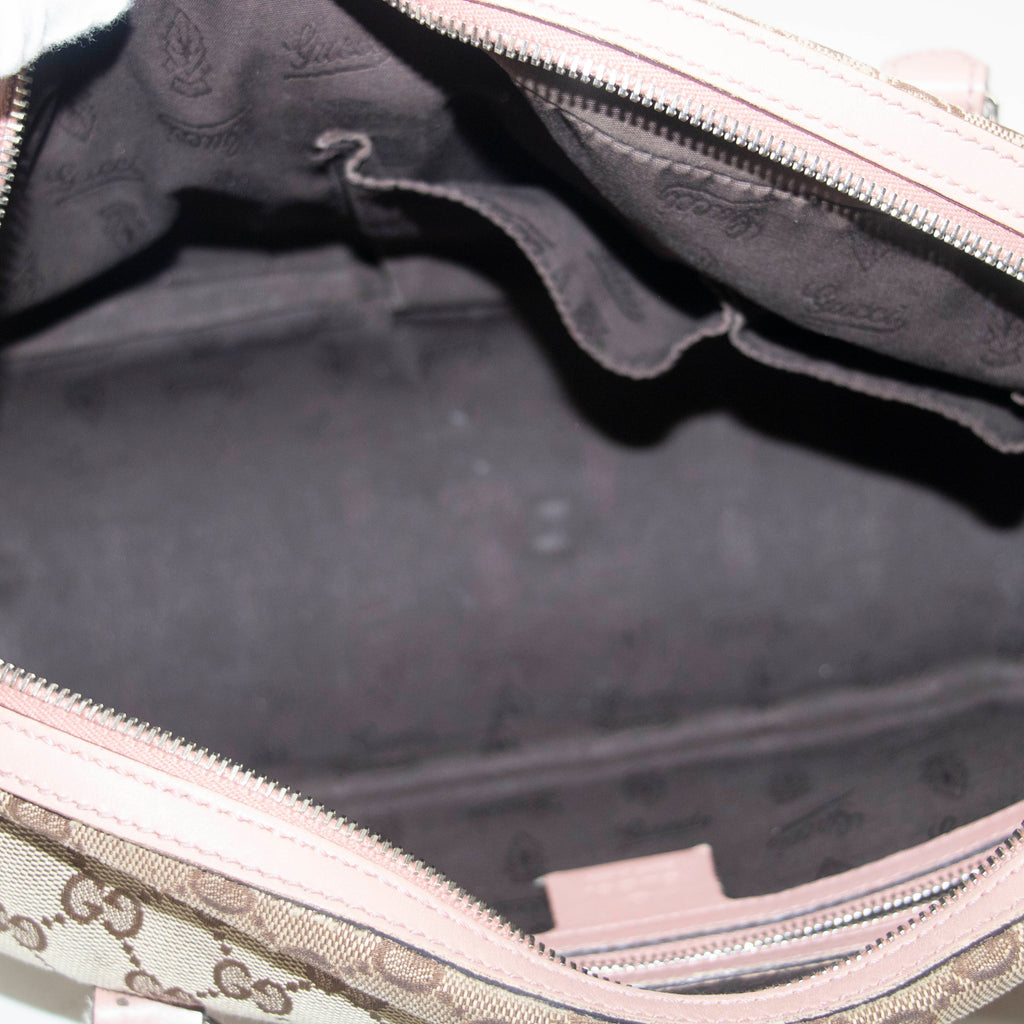 Gucci GG Canvas Beige Twins Boston Shoulder Bag #4694