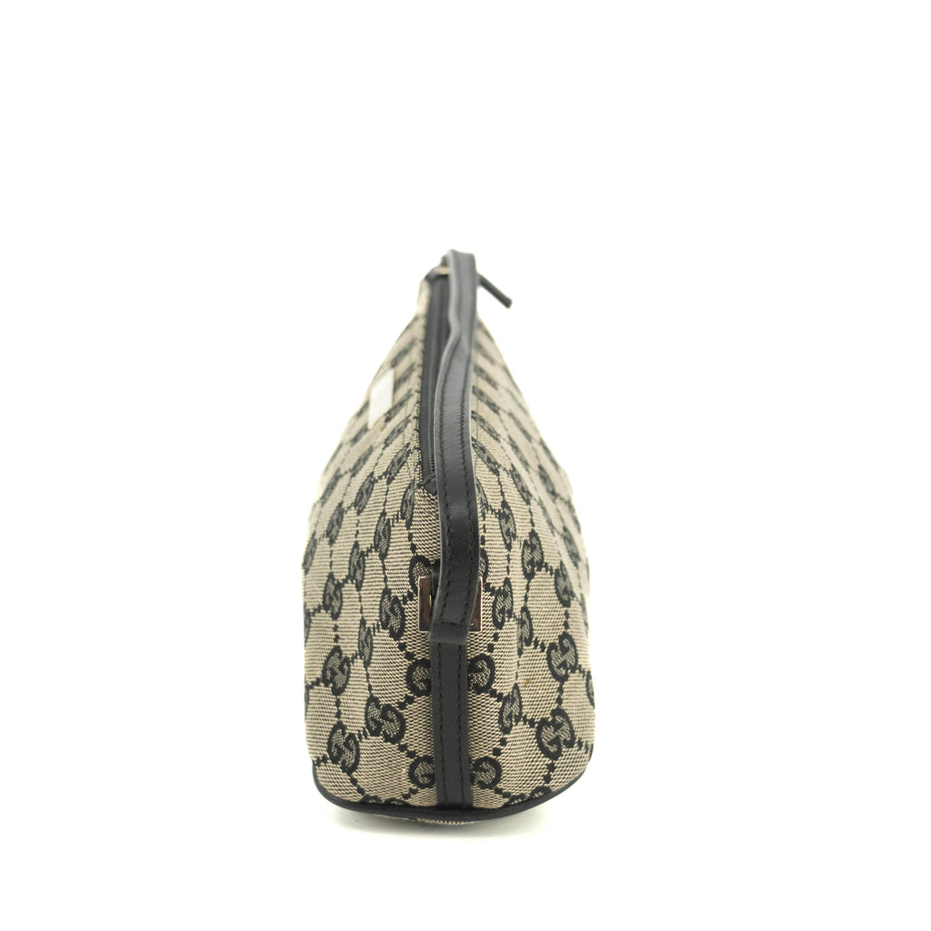 Gucci GG Canvas Black Beige x Black Pochette Bag #4695