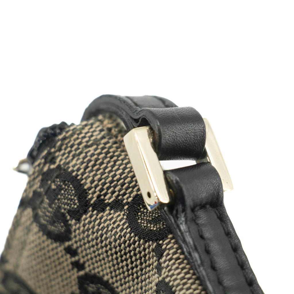 Gucci GG Canvas Black Beige x Black Pochette Bag #4695