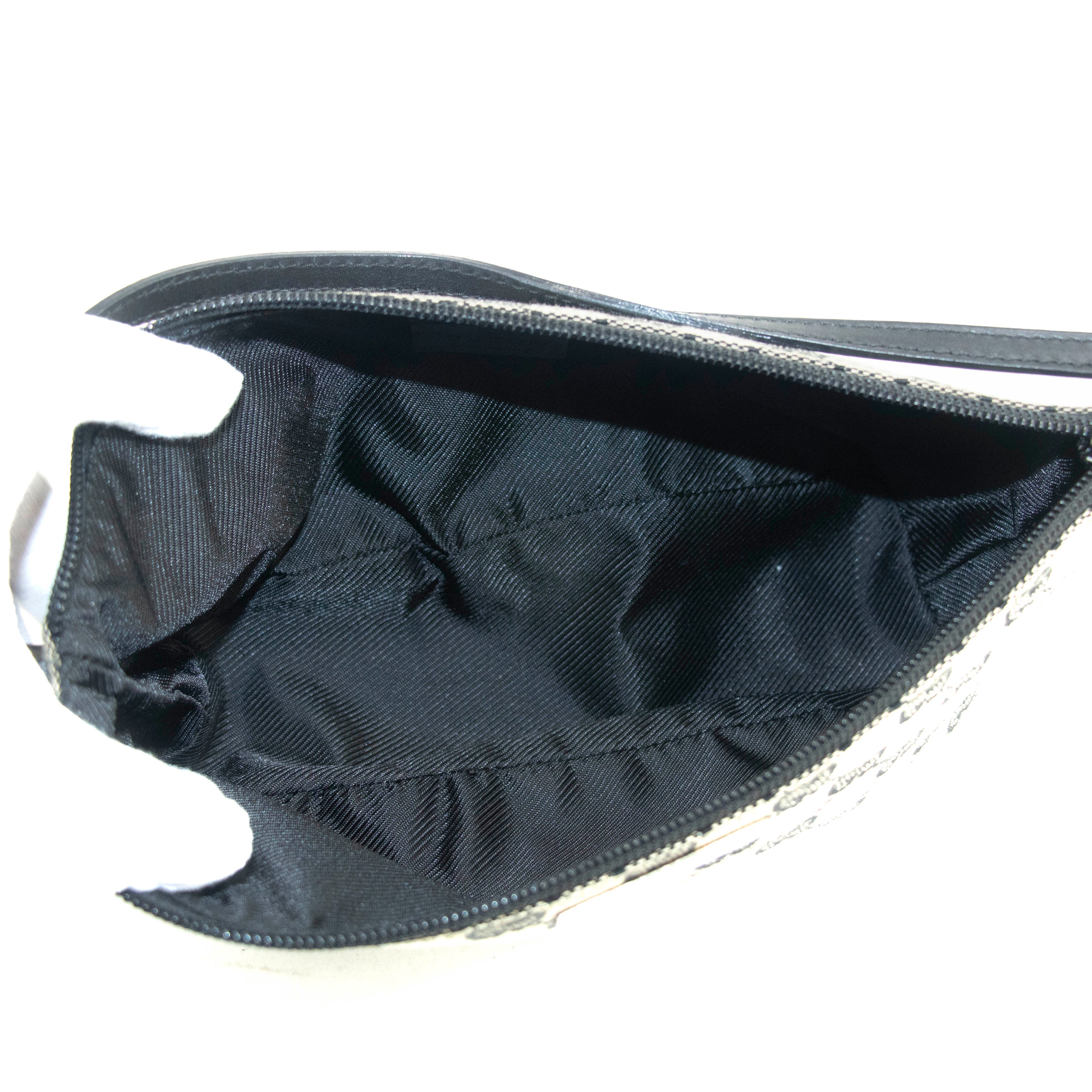Gucci GG Canvas Black Beige x Black Pochette Bag #4695