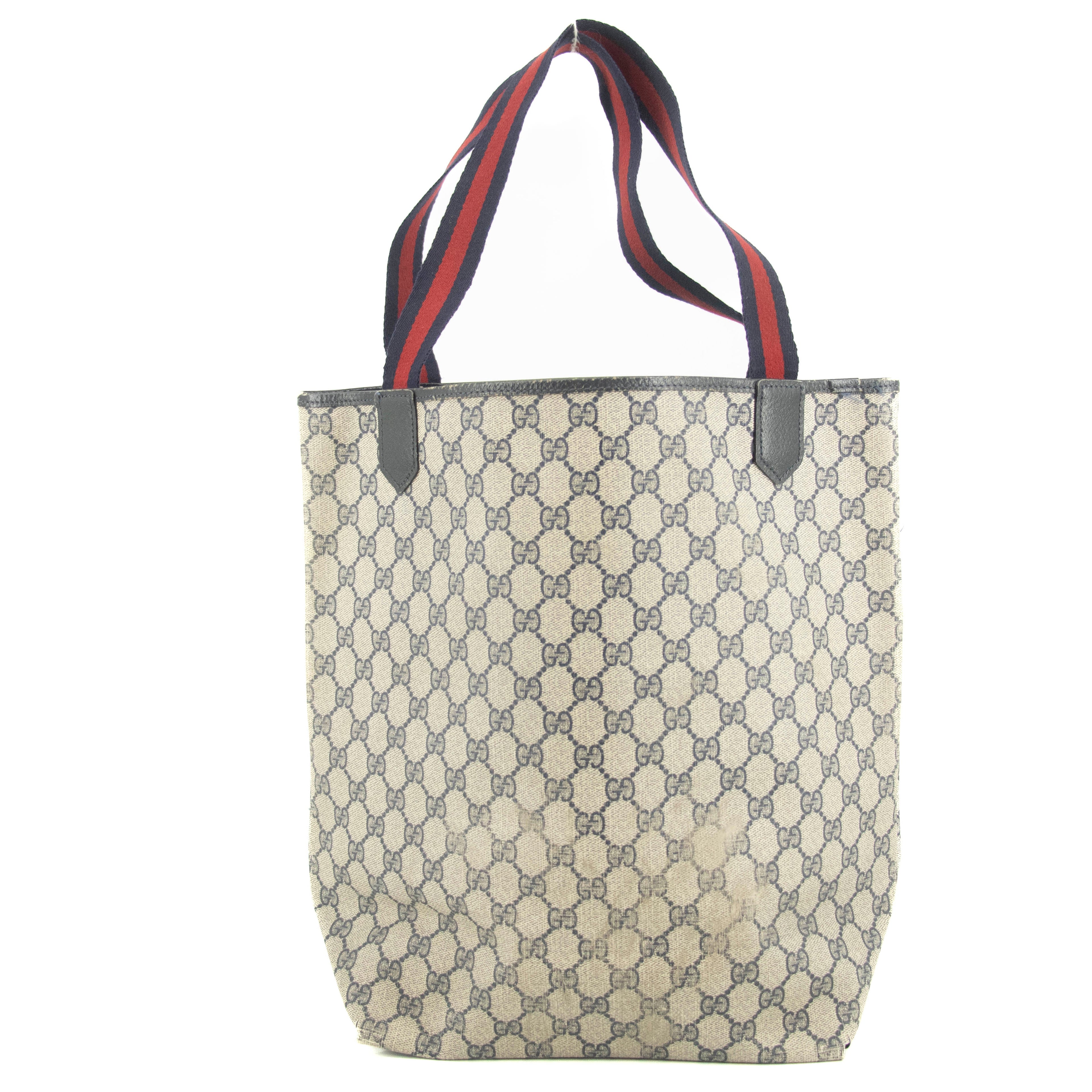 Gucci Navy GG Canvas Coated Vintage Tote Bag #4705