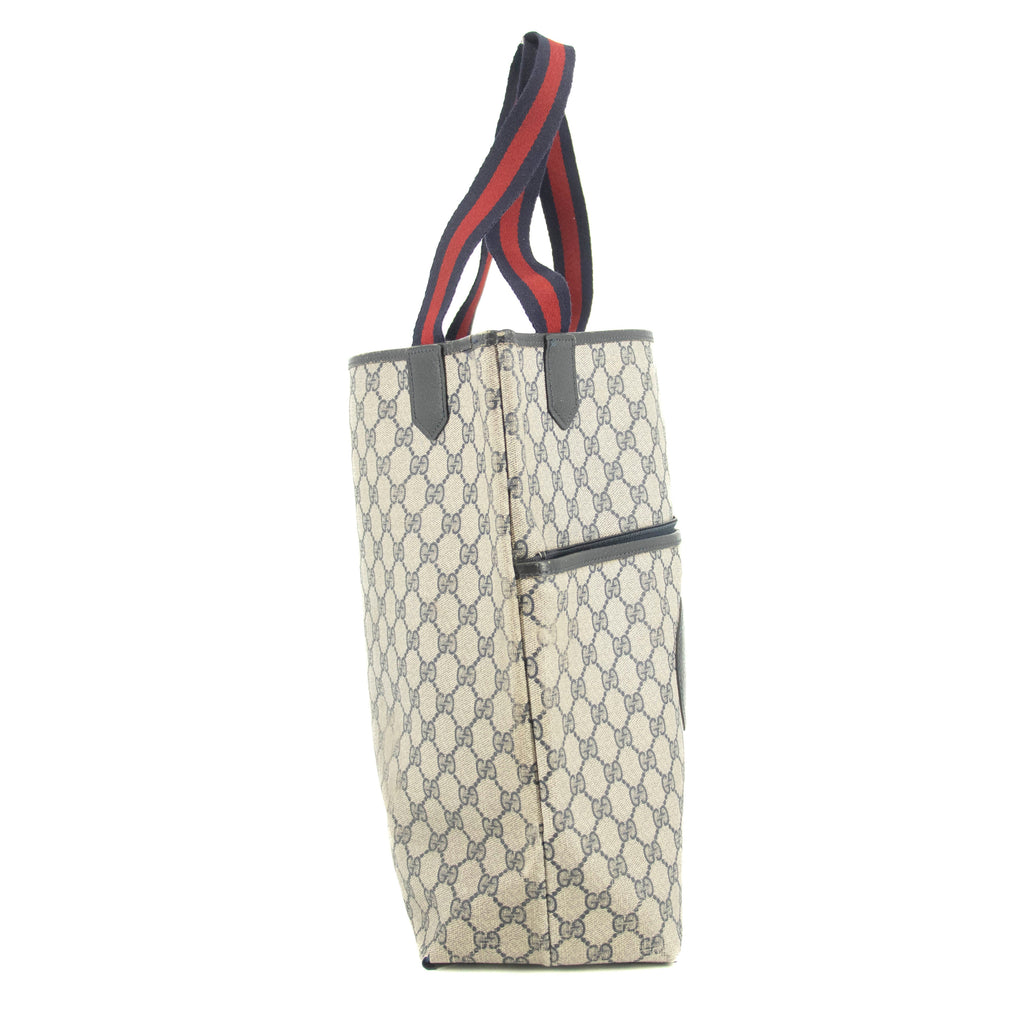 Gucci Navy GG Canvas Coated Vintage Tote Bag #4705