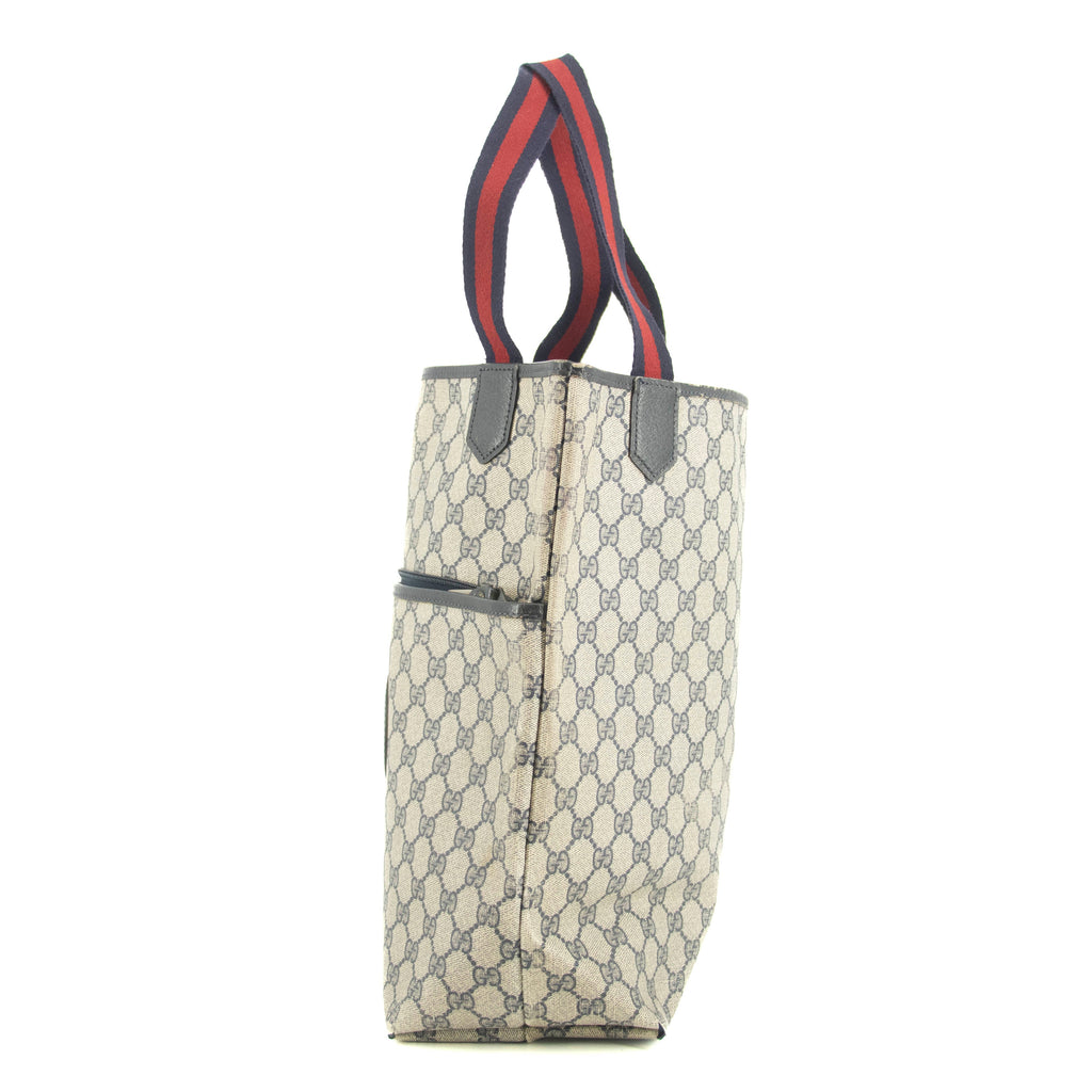 Gucci Navy GG Canvas Coated Vintage Tote Bag #4705