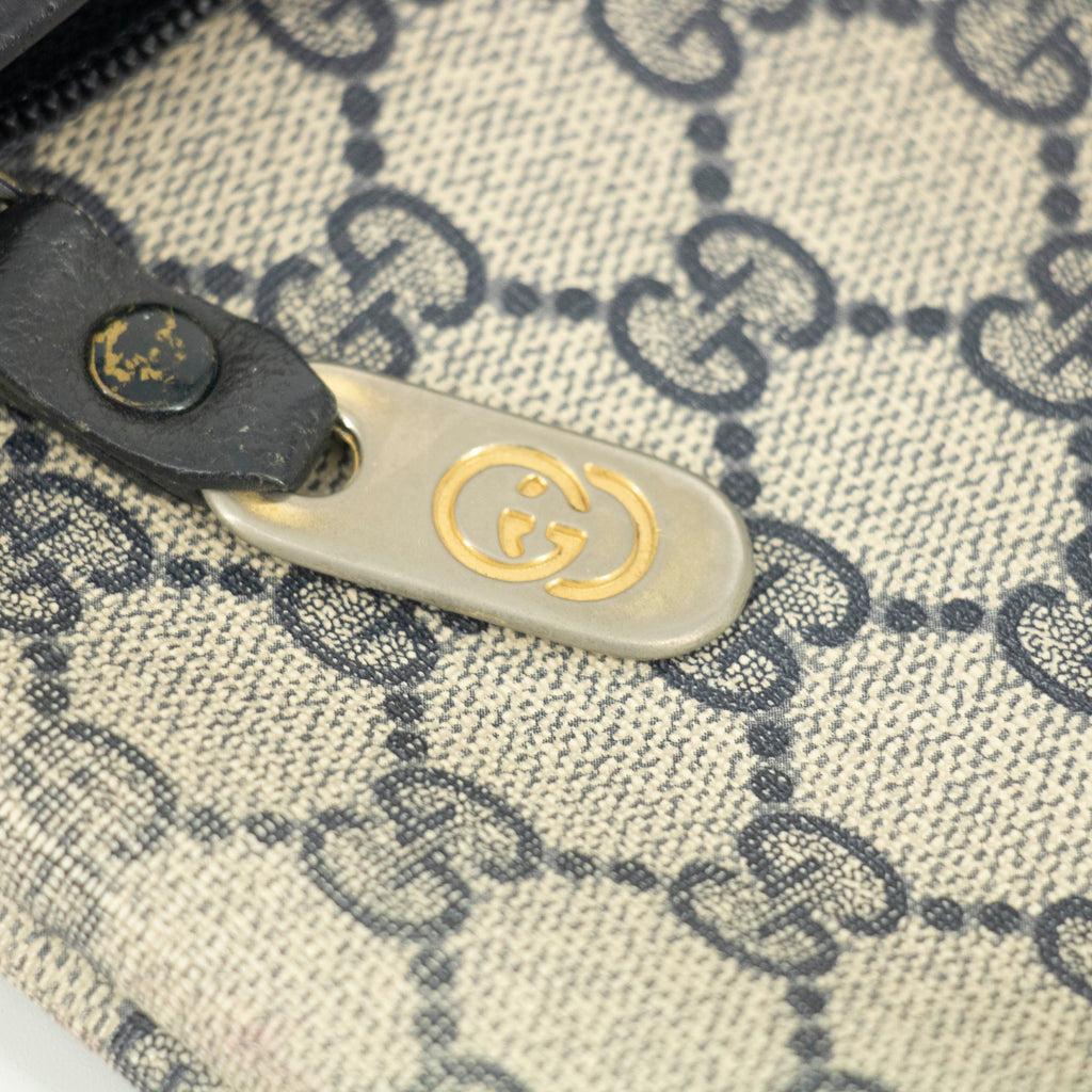 Gucci Navy GG Canvas Coated Vintage Tote Bag #4705
