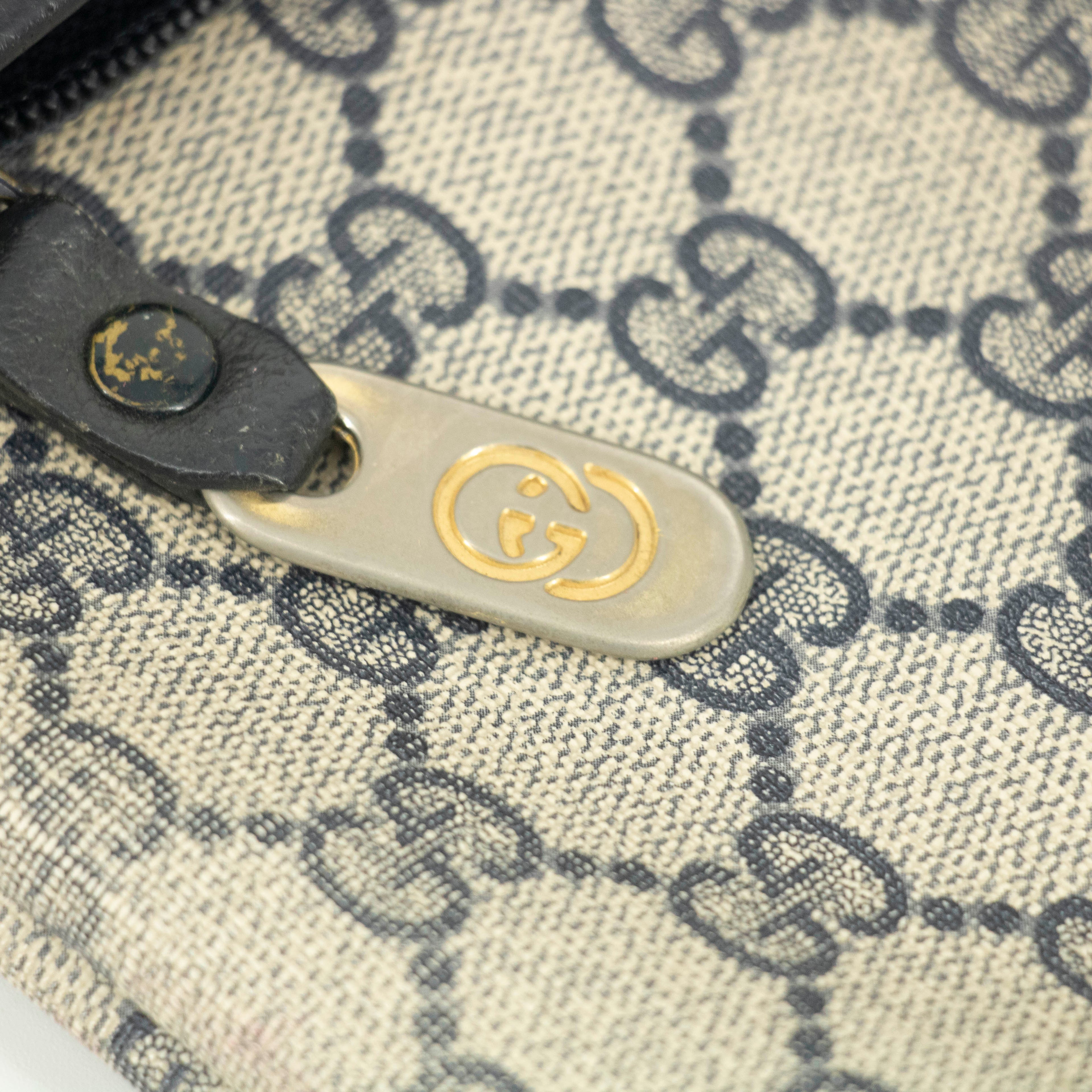 Gucci Navy GG Canvas Coated Vintage Tote Bag #4705