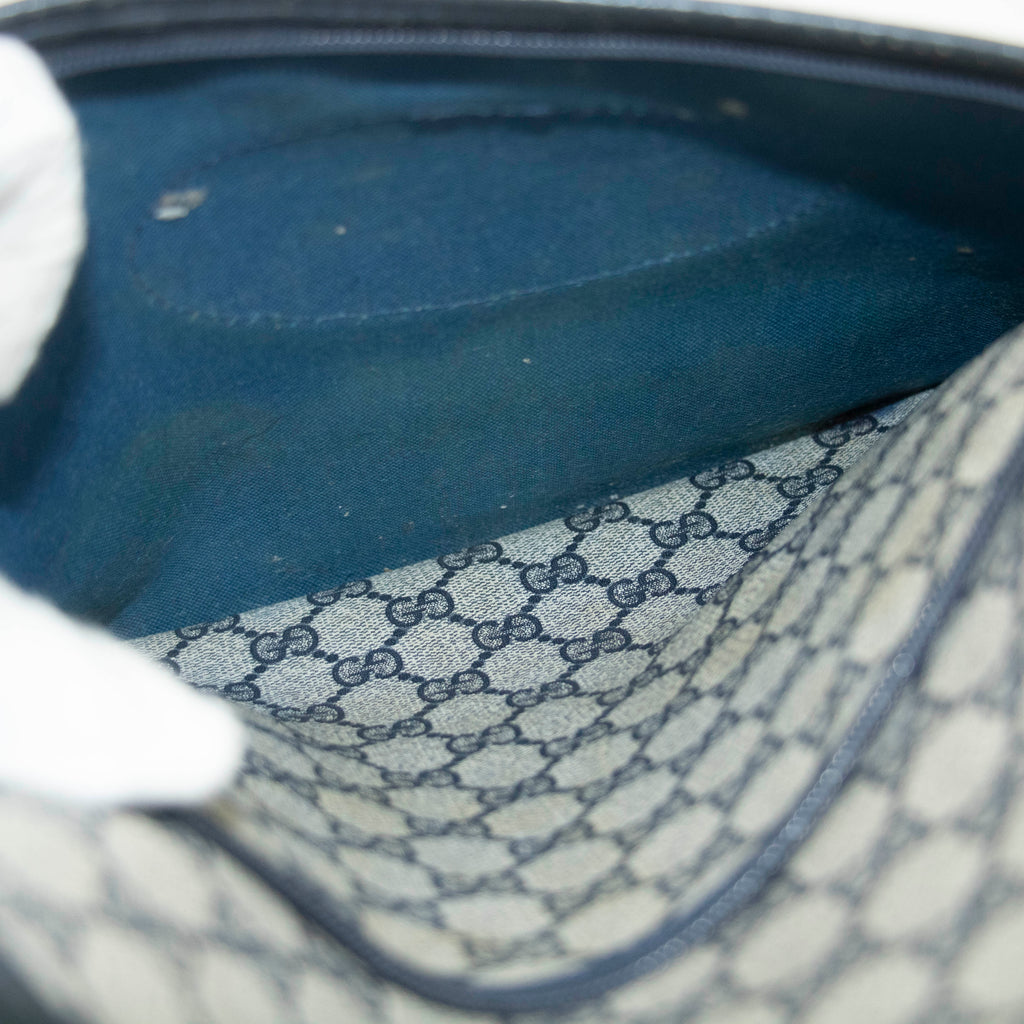 Gucci Navy GG Canvas Coated Vintage Tote Bag #4705