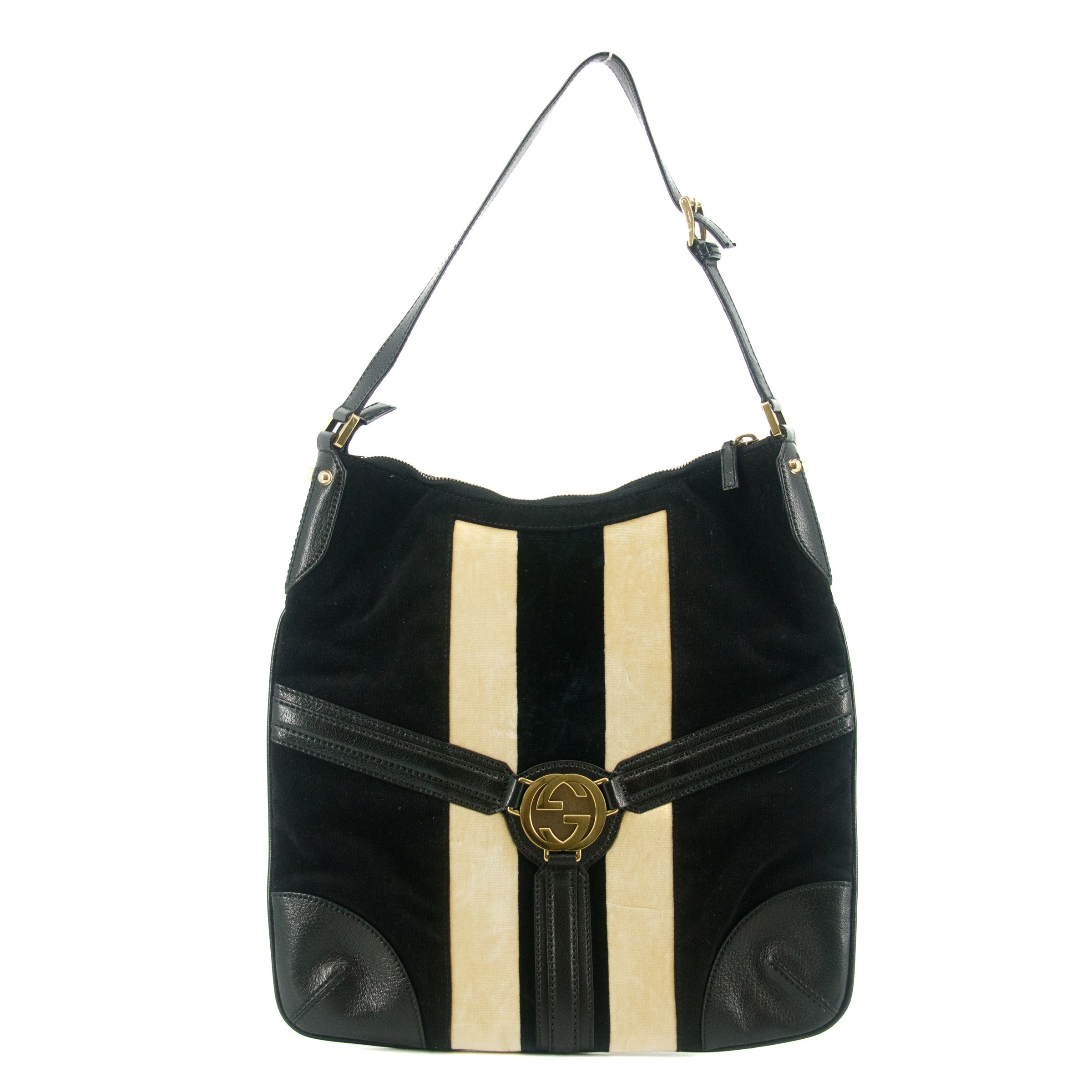 Gucci Cloth GG One Shoulder Bag Black  #6137