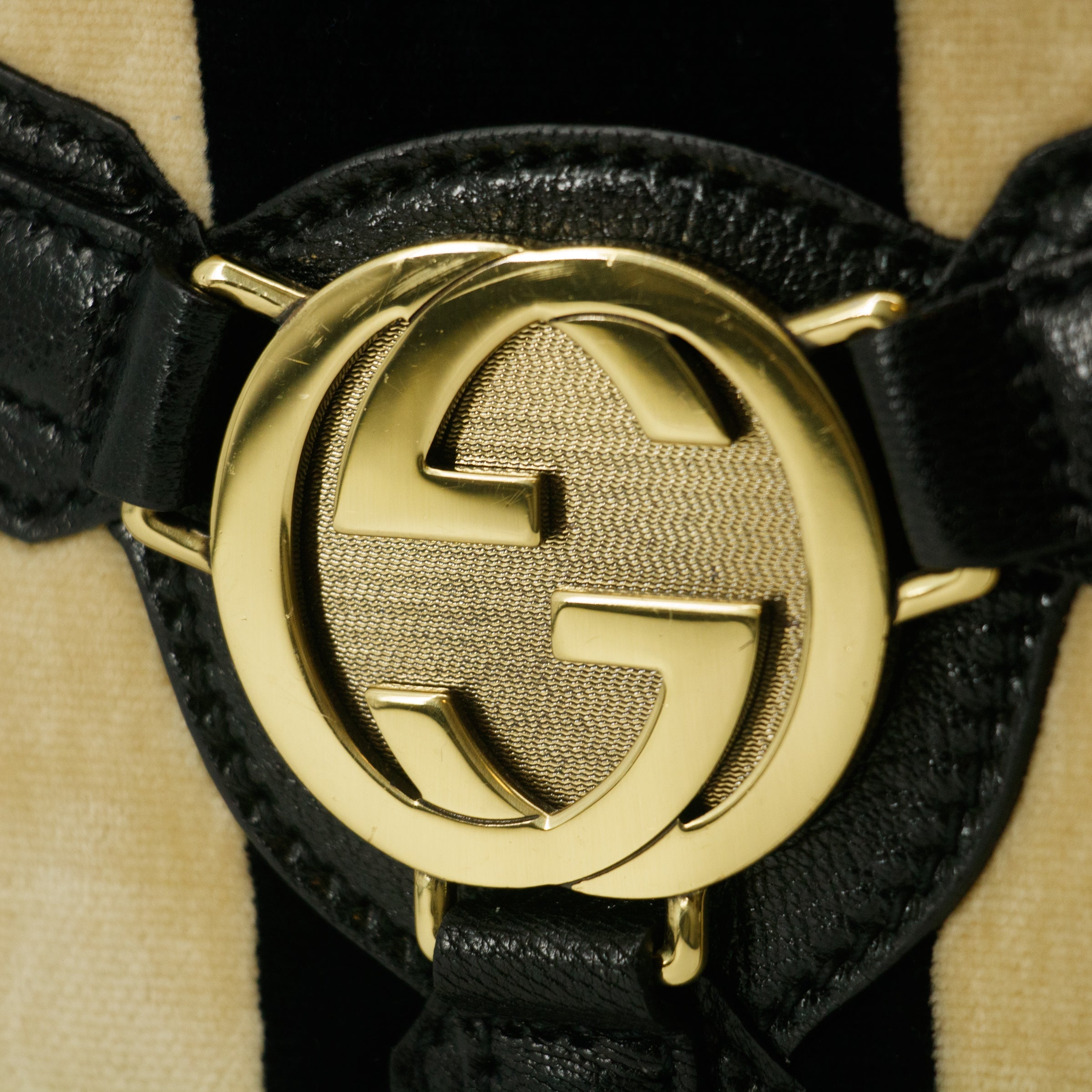 Gucci Cloth GG One Shoulder Bag Black  #6137