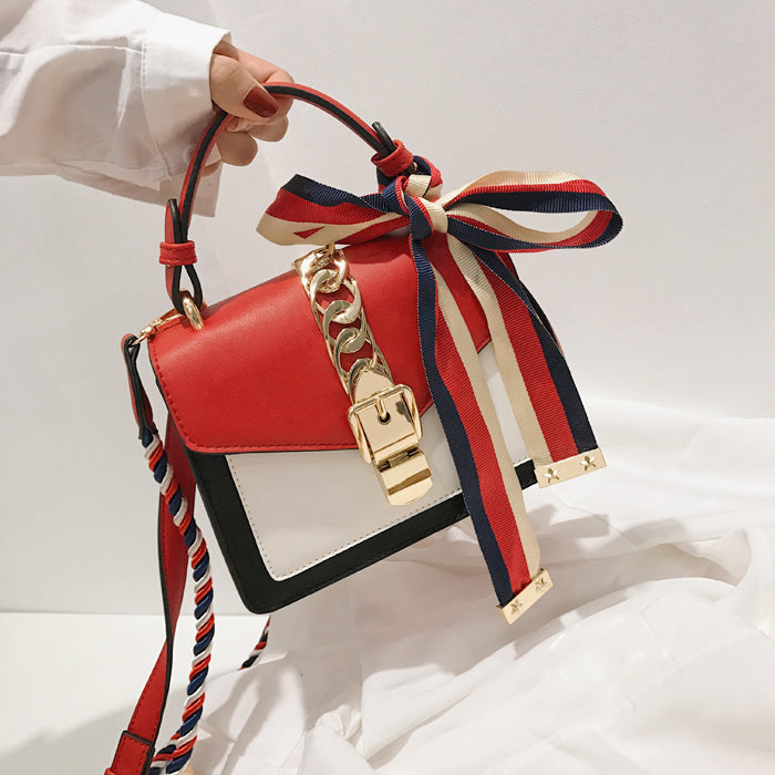 Fashion chain lock bag See size chart under “more details”