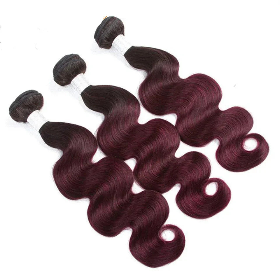 Rebecca Ombre Body Wave Human Hair Bundles | 1B/4/27/30/99J/613 Blonde Two & Three-Tone Remy Weave Deals
