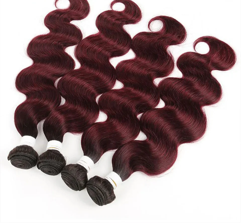 Rebecca Ombre Body Wave Human Hair Bundles | 1B/4/27/30/99J/613 Blonde Two & Three-Tone Remy Weave Deals
