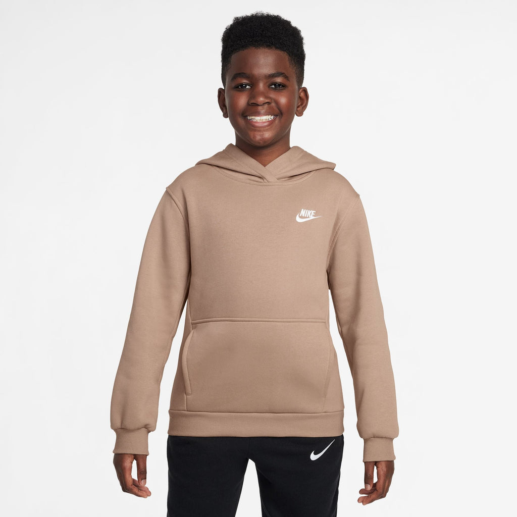 Nike Big Kids Sportswear Club Fleece Hoodie - Hemp