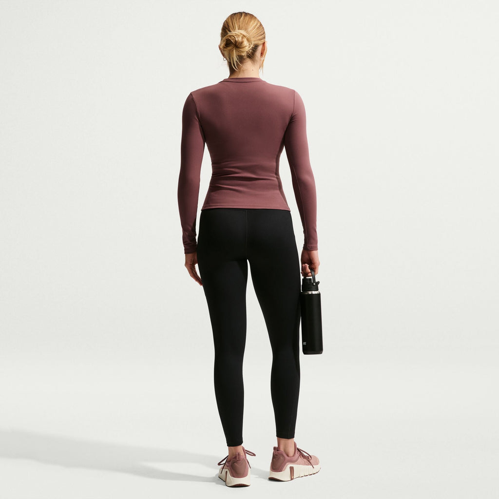 Nike Womens One High-Waisted 7/8 Leggings - Black/White