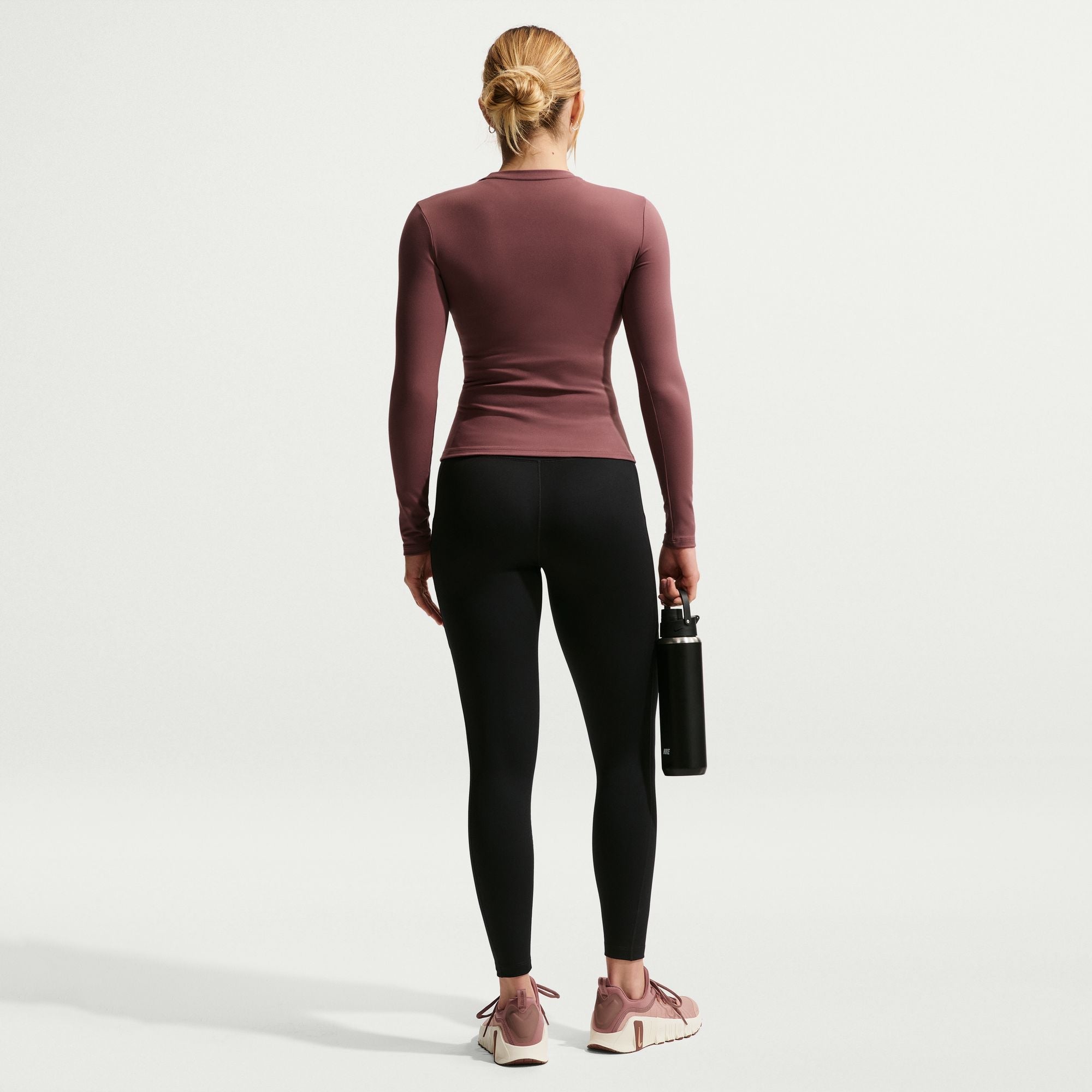 Nike Womens One High-Waisted 7/8 Leggings - Black/White