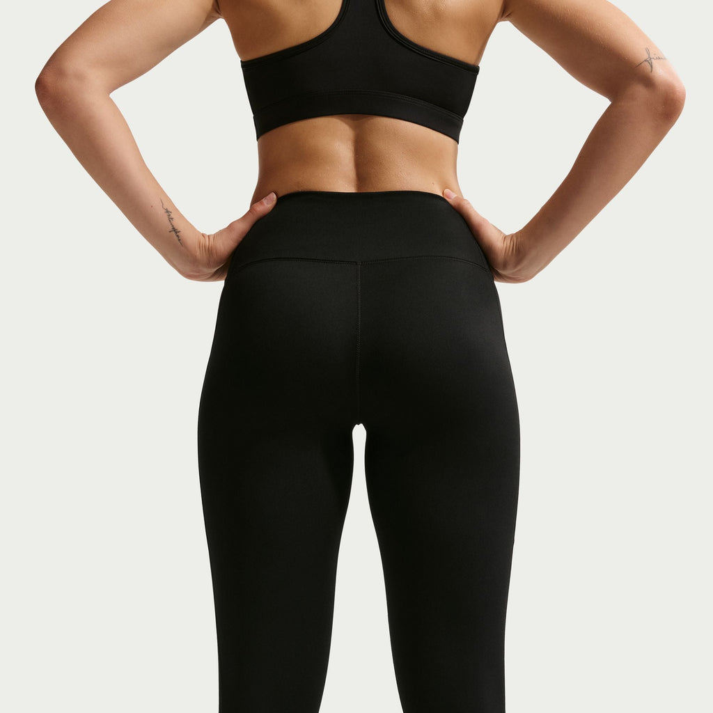 Nike Womens One High-Waisted 7/8 Leggings - Black/White