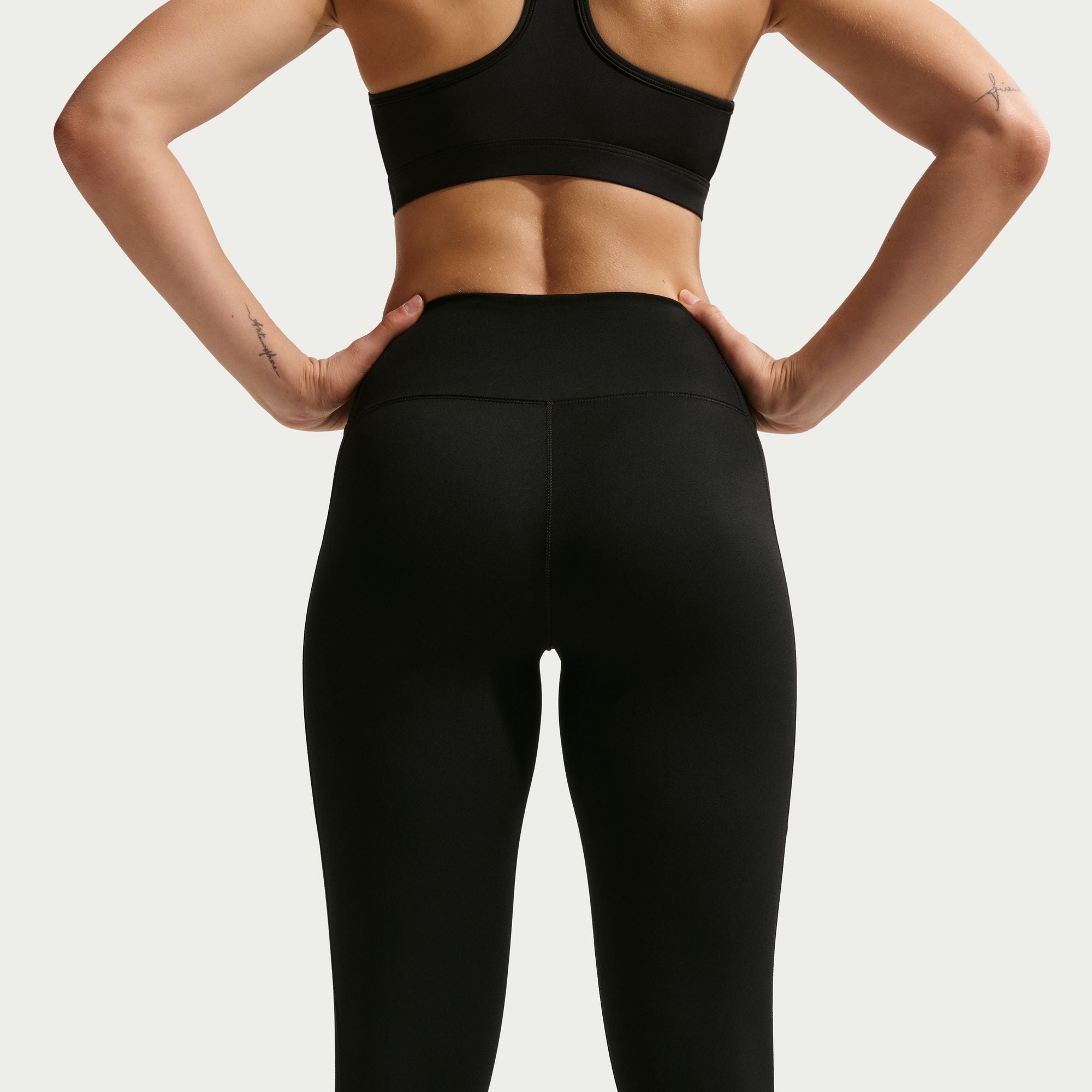 Nike Womens One High-Waisted 7/8 Leggings - Black/White