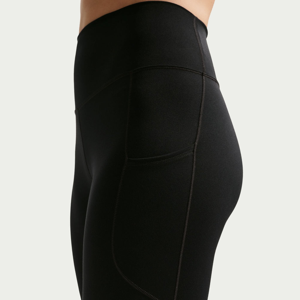 Nike Womens One High-Waisted 7/8 Leggings - Black/White