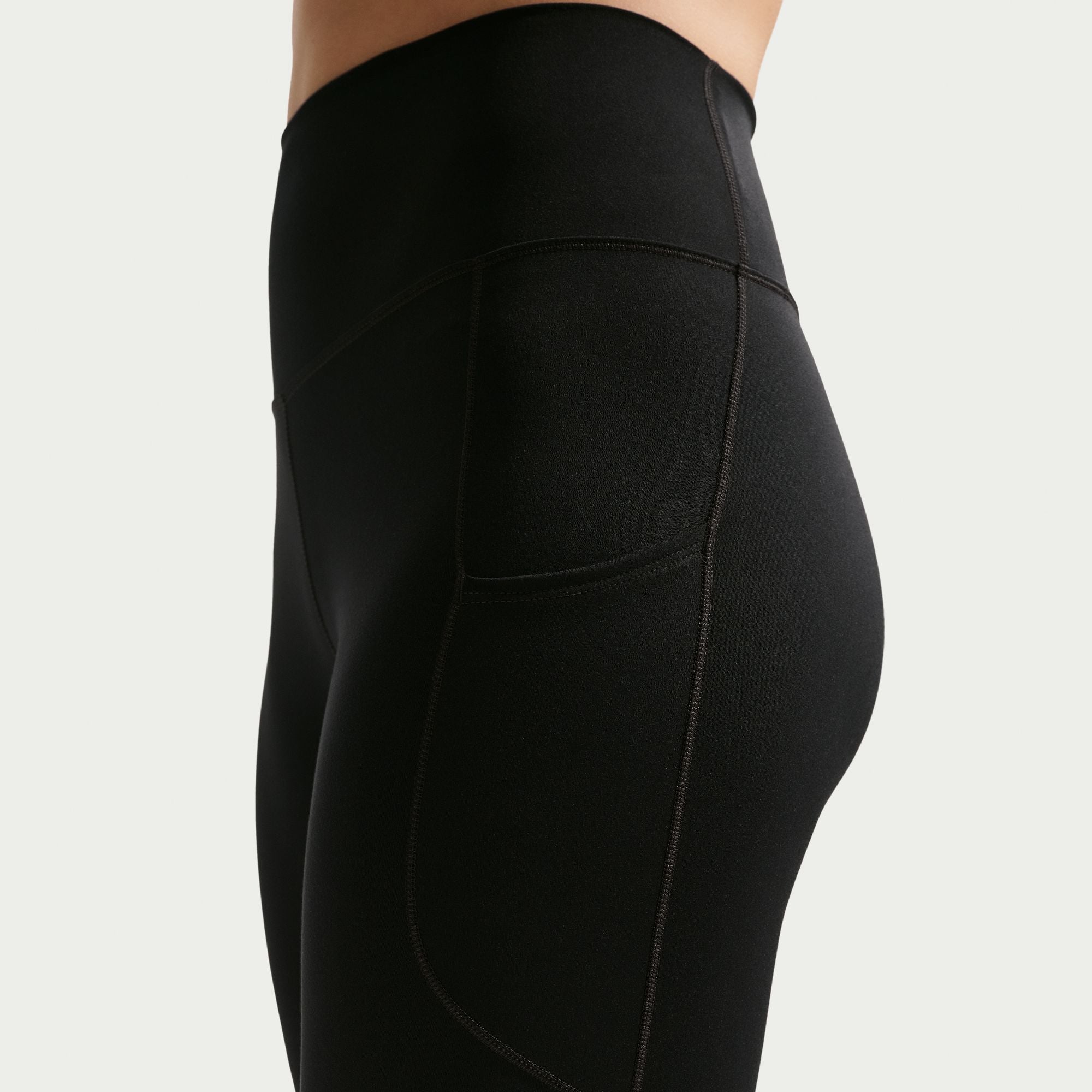 Nike Womens One High-Waisted 7/8 Leggings - Black/White