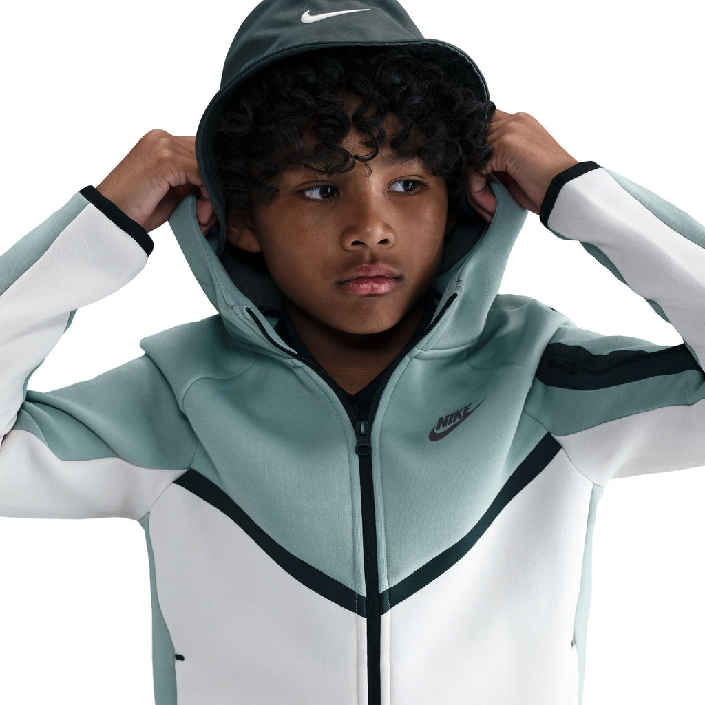 Nike Big Kids Sportswear Tech Fleece Hoodie - Dusty Sage
