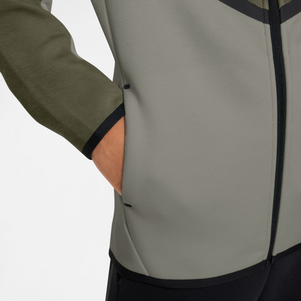Nike Big Kids Sportswear Tech Fleece Jacket - Medium Olive