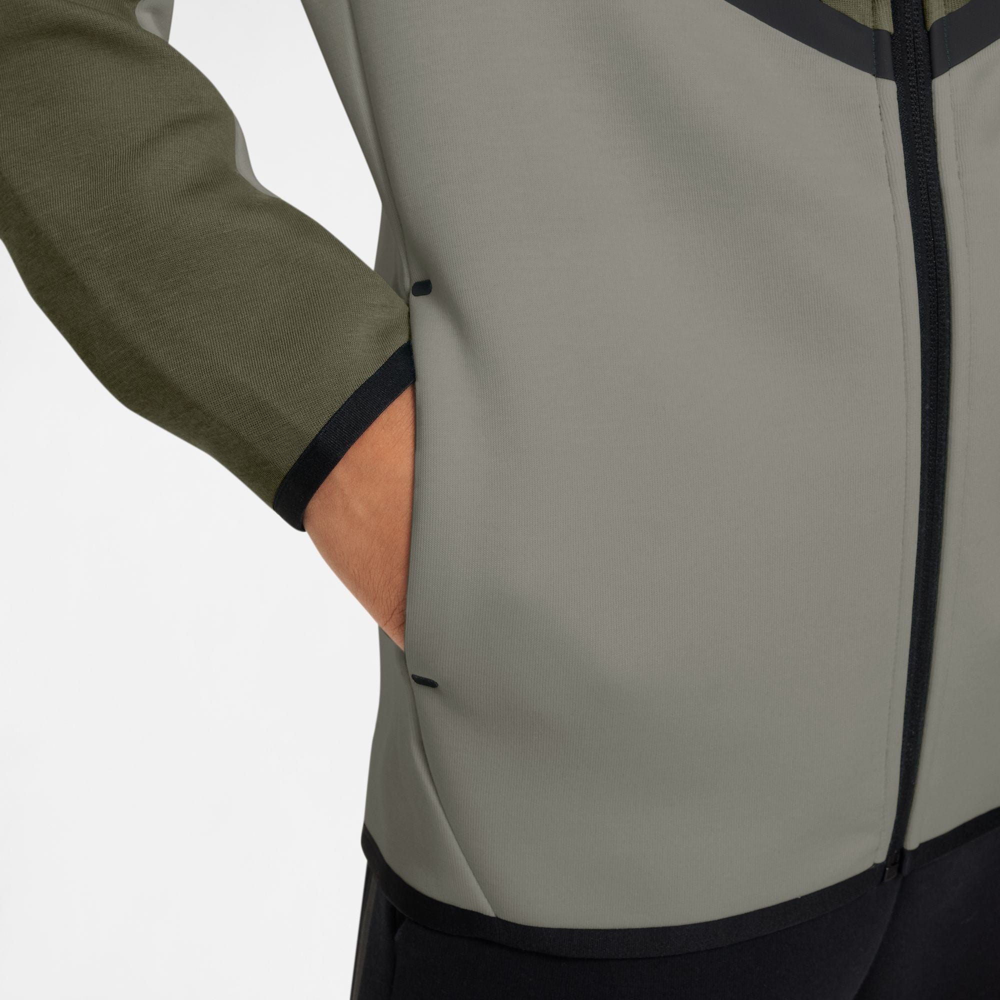 Nike Big Kids Sportswear Tech Fleece Jacket - Medium Olive