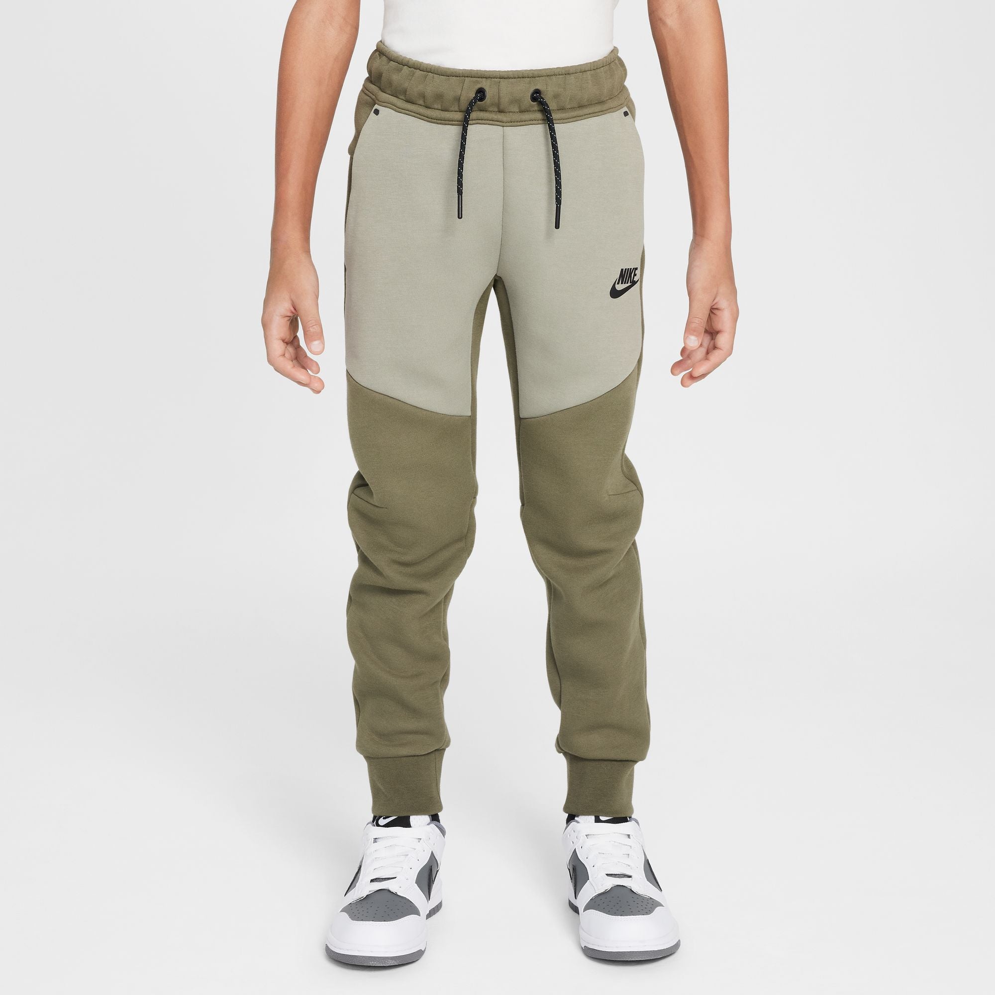 Nike Big Kids Tech Fleece Joggers - Medium Olive