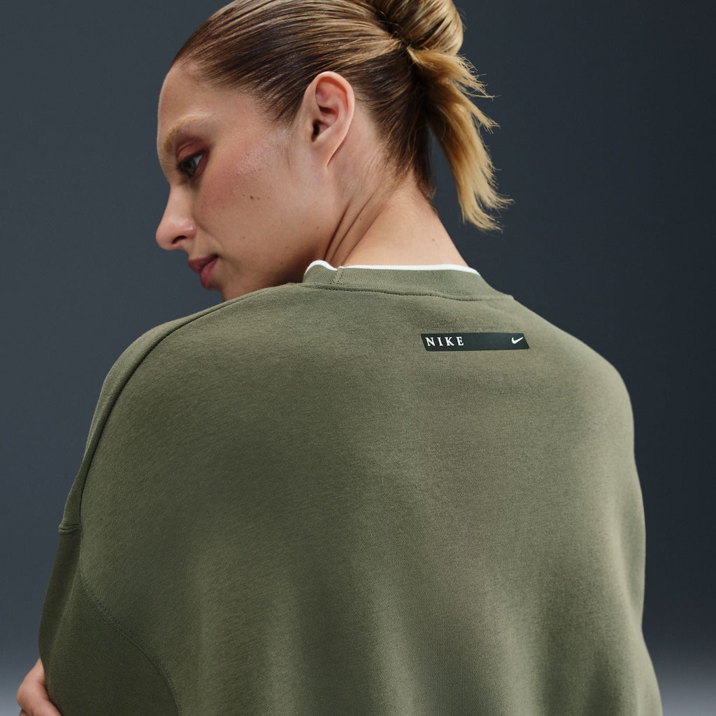 Nike Womens Phoenix Oversized Crewneck - Medium Olive