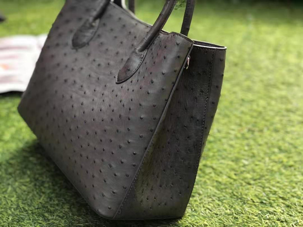 DON JOHN Ostrich Leather Bag Women's