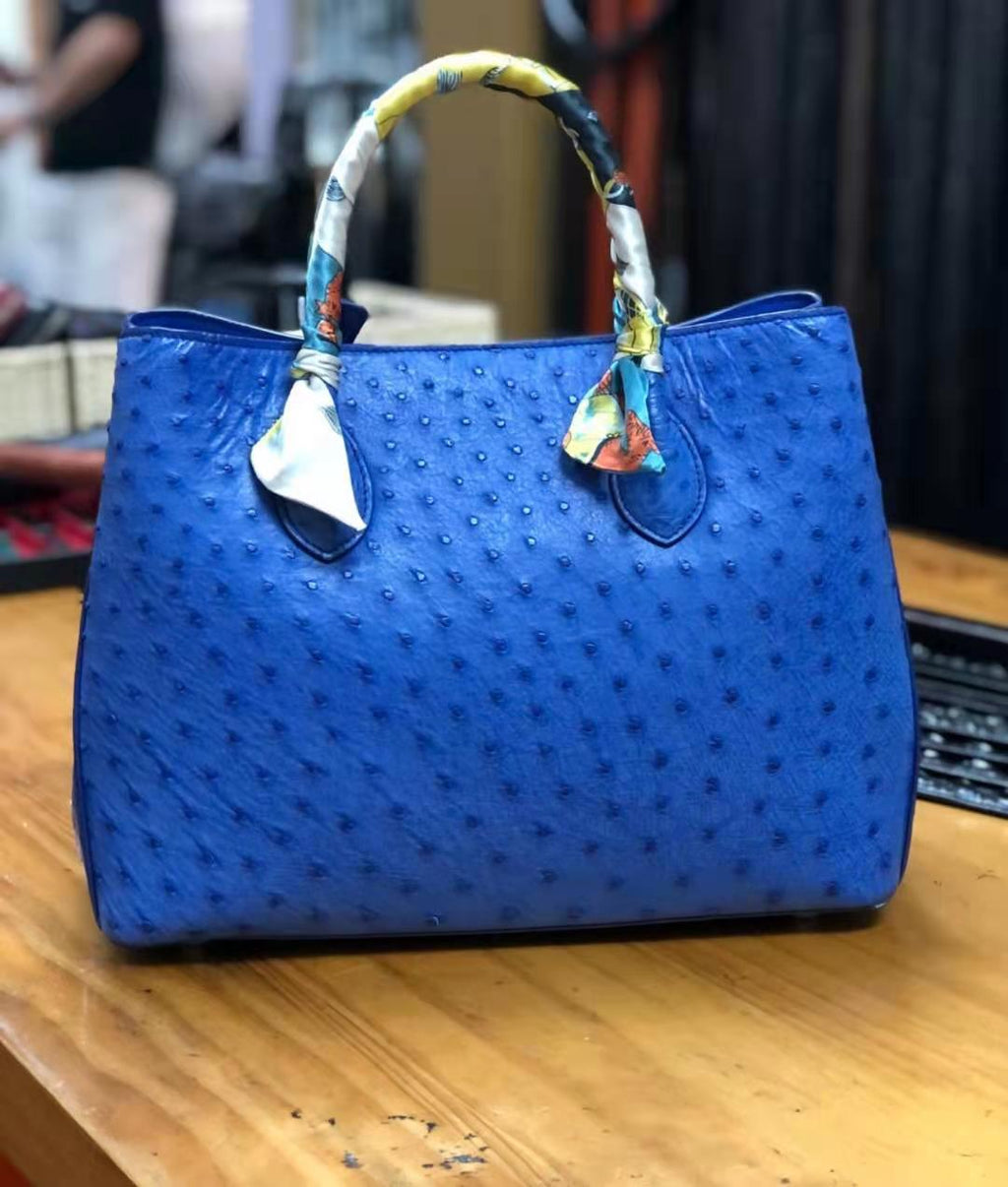 DON JOHN Ostrich Leather Bag Women's