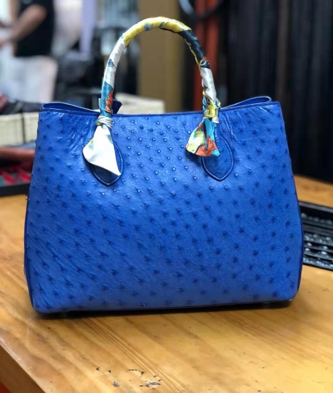 DON JOHN Ostrich Leather Bag Women's