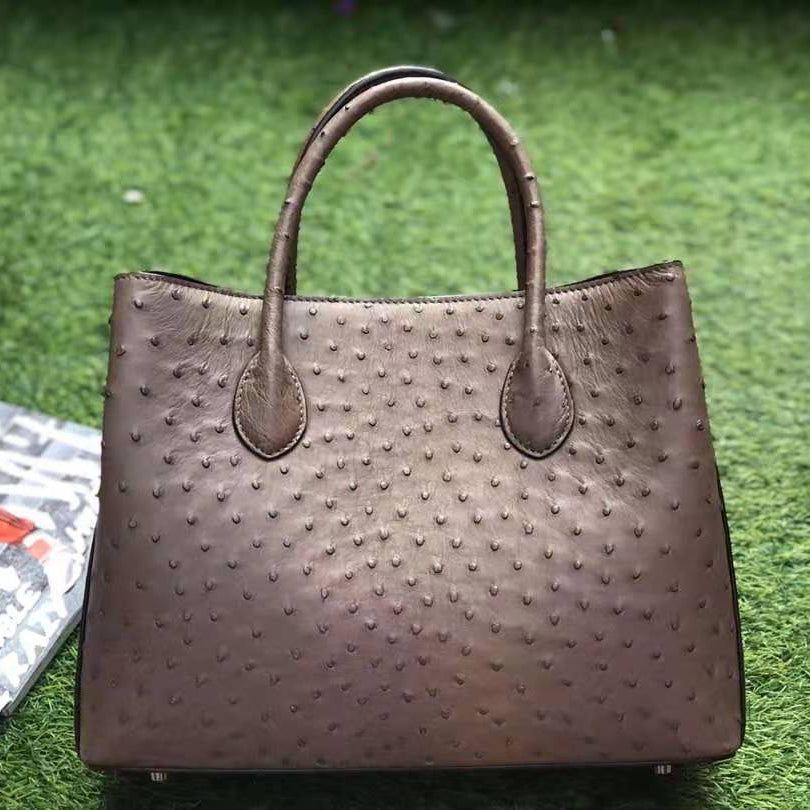 DON JOHN Ostrich Leather Bag Women's