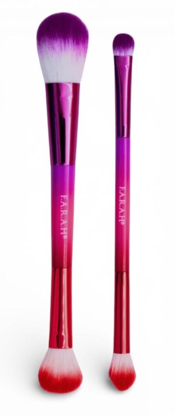 Dual-Ended Brush Duo – Blush, Highlight, Shade & Blend | Vegan Bristles | 2pc
