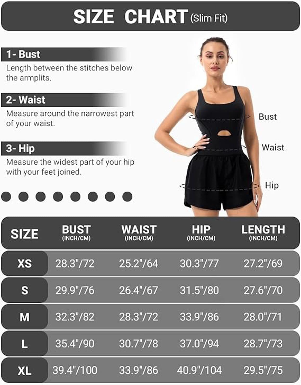 Wenlia Women's Workout Romper Black Built-In Bra & Shorts- Sz LARGE