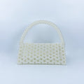 Pearl Bag Women Hand Woven Acrylic Beaded Bag Retro Fairy Small Handbag Triangle Wrist Bag