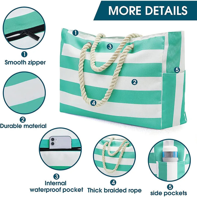 Eco-Friendly Boho Beach Bag – Spacious & Stylish