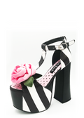 Rosie Striped Peep Toe Platform