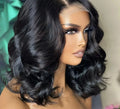 Body Wave Short Bob Wig Transparent Lace Front PrePlucked 13x4 Body Wave Lace
