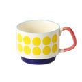 Japanese Flower Coffee Mug Set – Retro Ceramic Cup